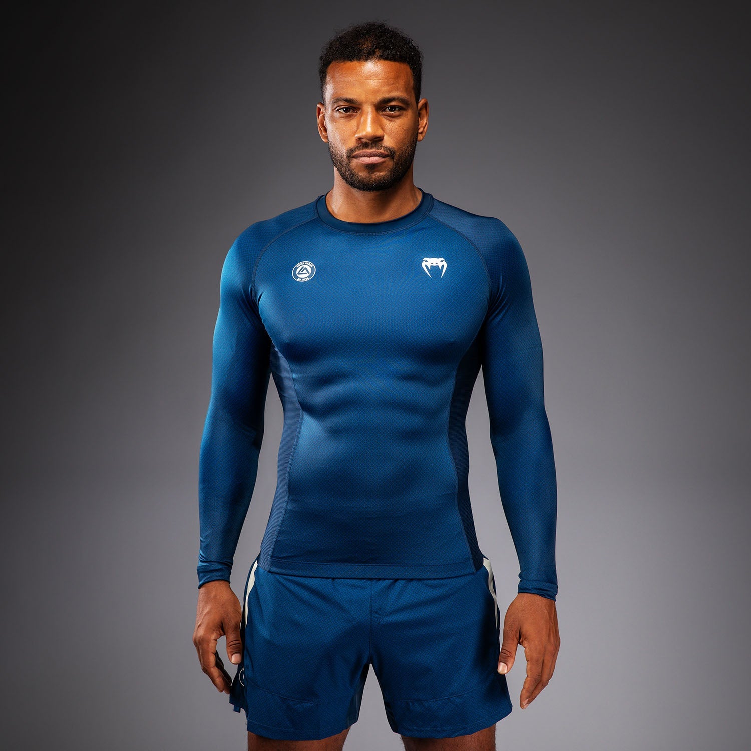Rashguard à Manches Longues Venum x Roger Gracie Academy - Bleu