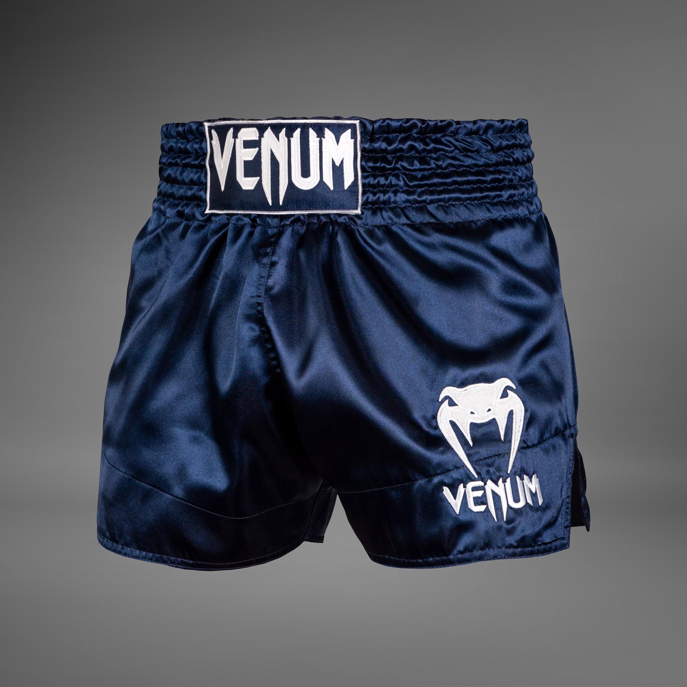 Short de Muay Thai Bleu marine/Blanc Venum Classic