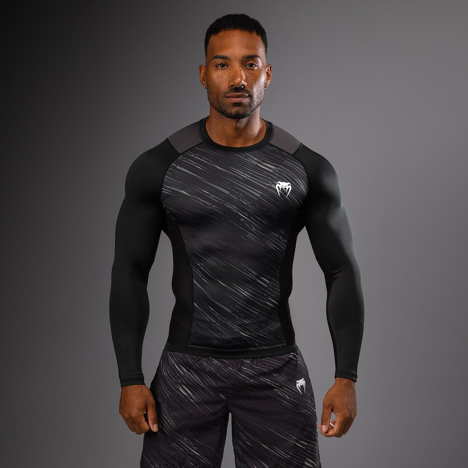 Rashguard Manches Longues Venum Rapid - Noir/Gris Orage