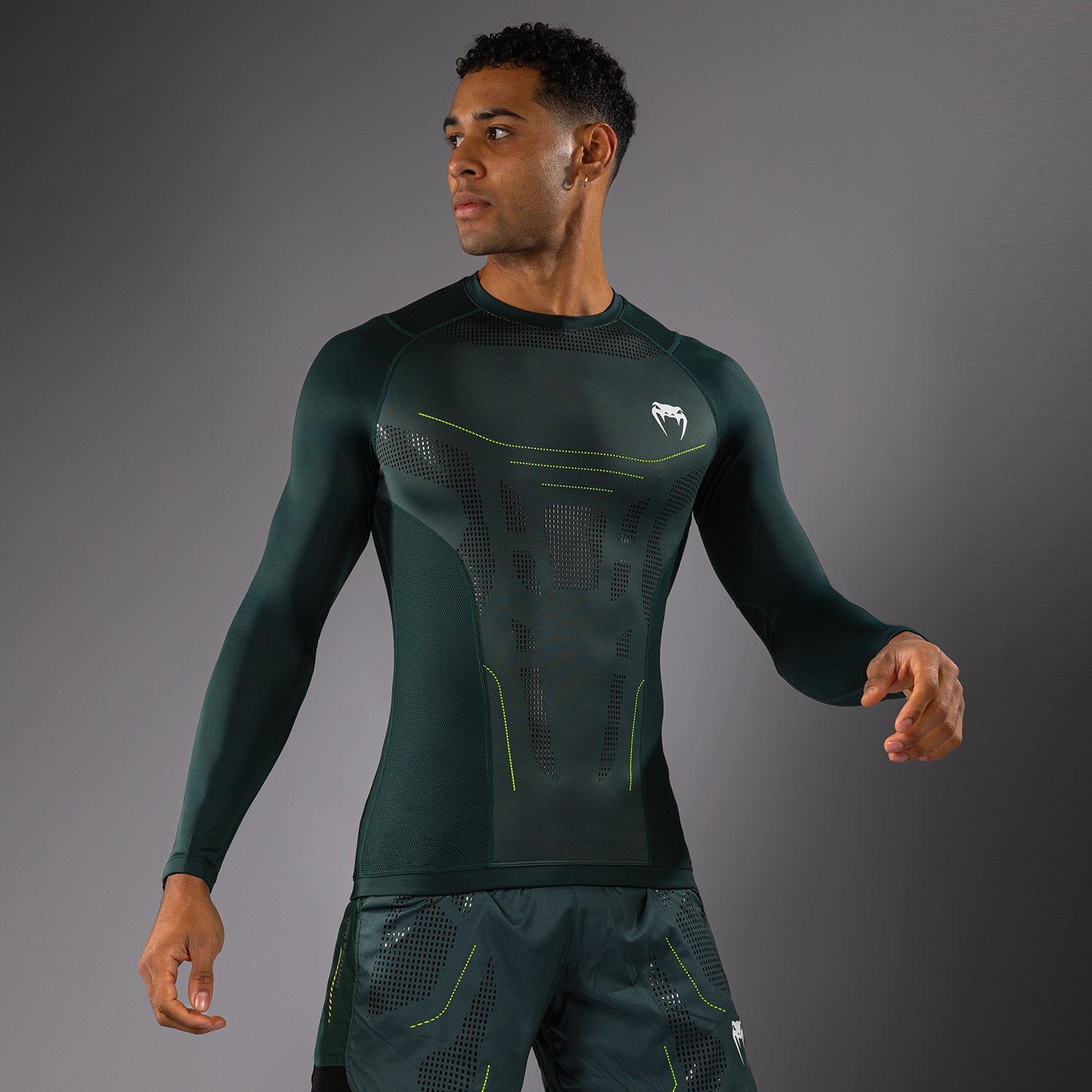 Rashguard Venum Technical 3.0 - Vert Forêt