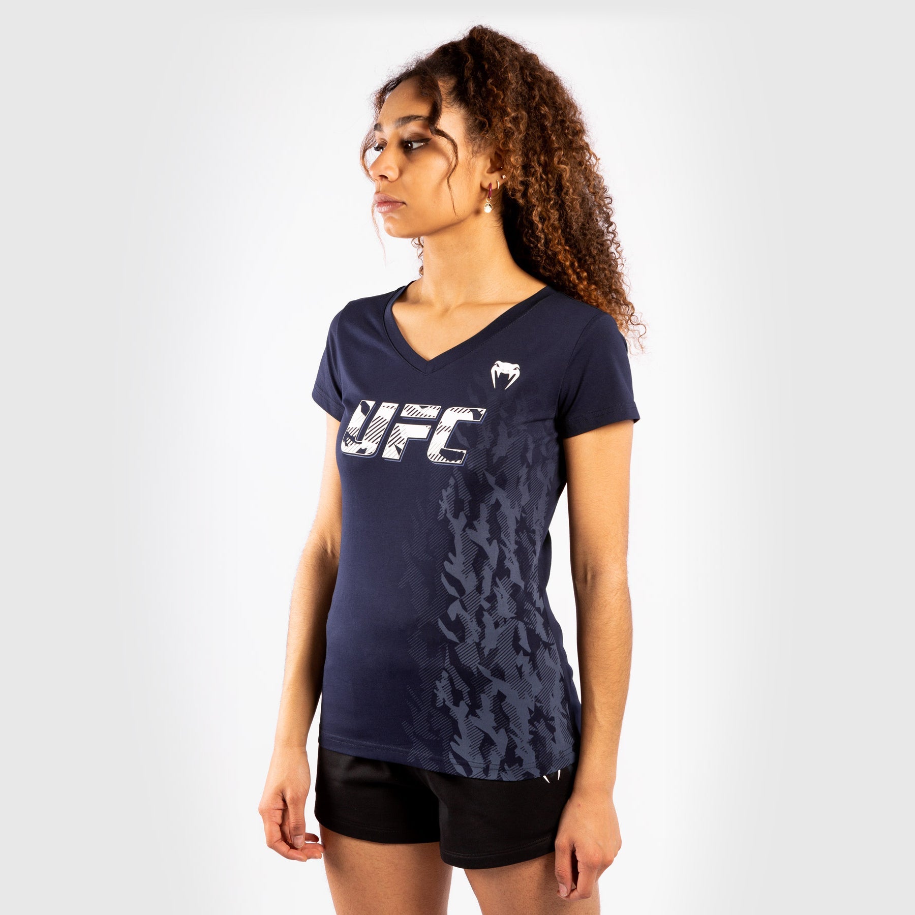 T-shirt Manches Courtes Femme UFC Venum Authentic Fight Week - Bleu Marine