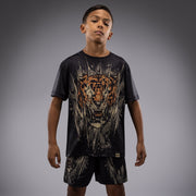 T-Shirt Dry-Tech Venum Tiger pour Enfants - Noir/Orange Néon