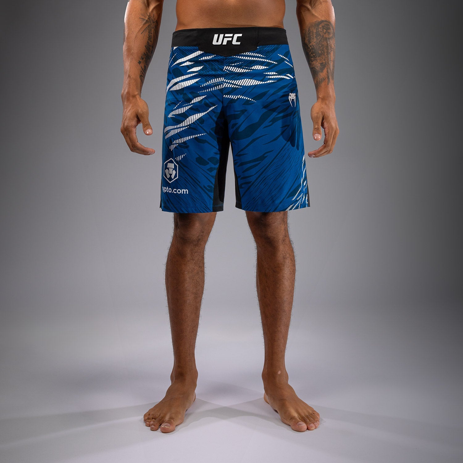 Shorts de Combat pour Hommes UFC Fusion by Venum Authentic Fight Night - Coupe Longue - Bleu