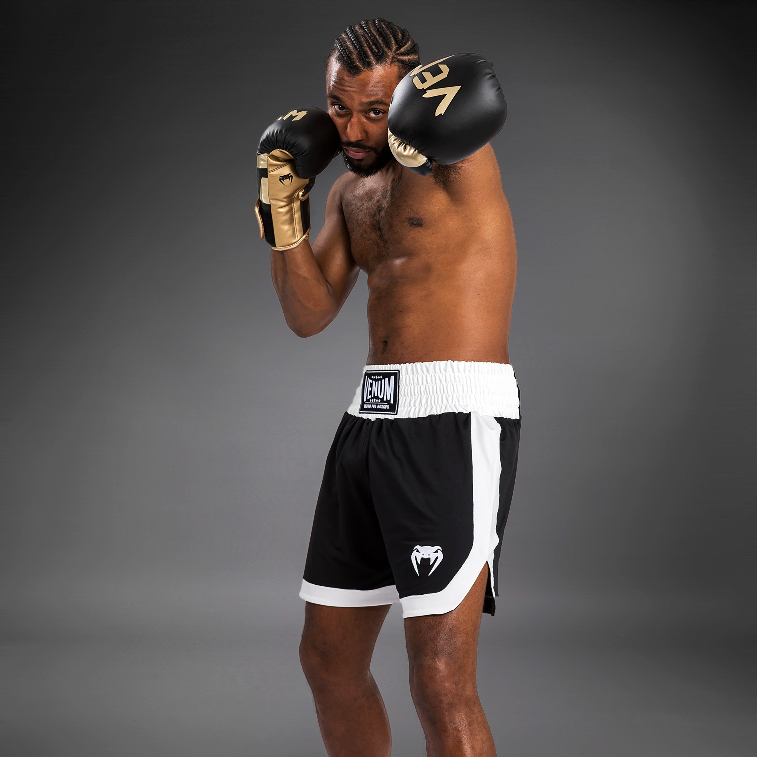 Short de boxe Venum Classic - Noir/Blanc