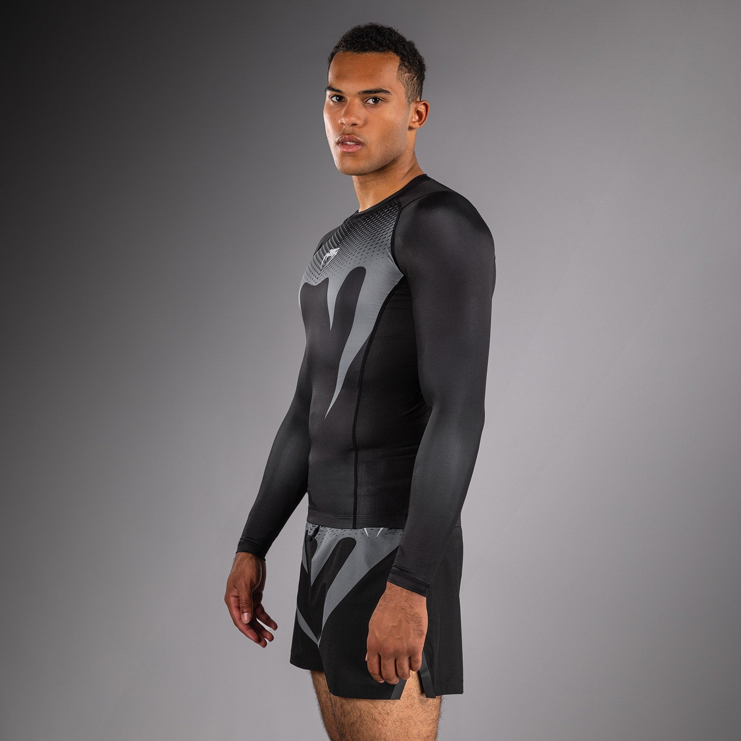Rashguard Venum No Gi - Noir/Gris Argenté