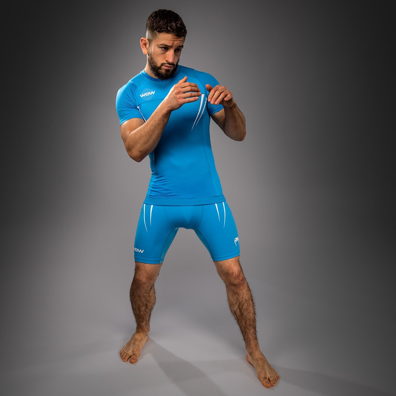 Rashguard manches courtes  Venum x WOW FC  - Bleu