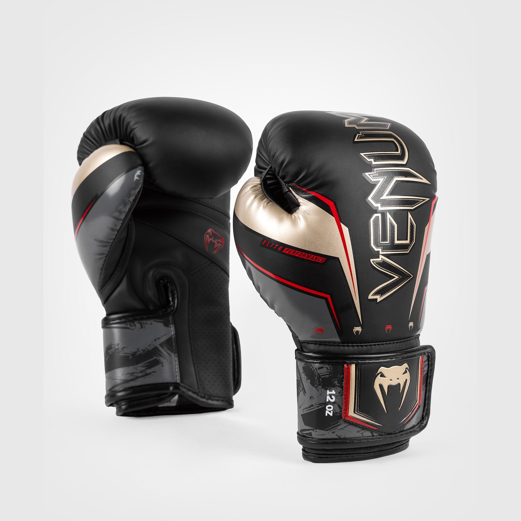 Gants de Boxe Venum Elite Evo - Noir/Or/Rouge