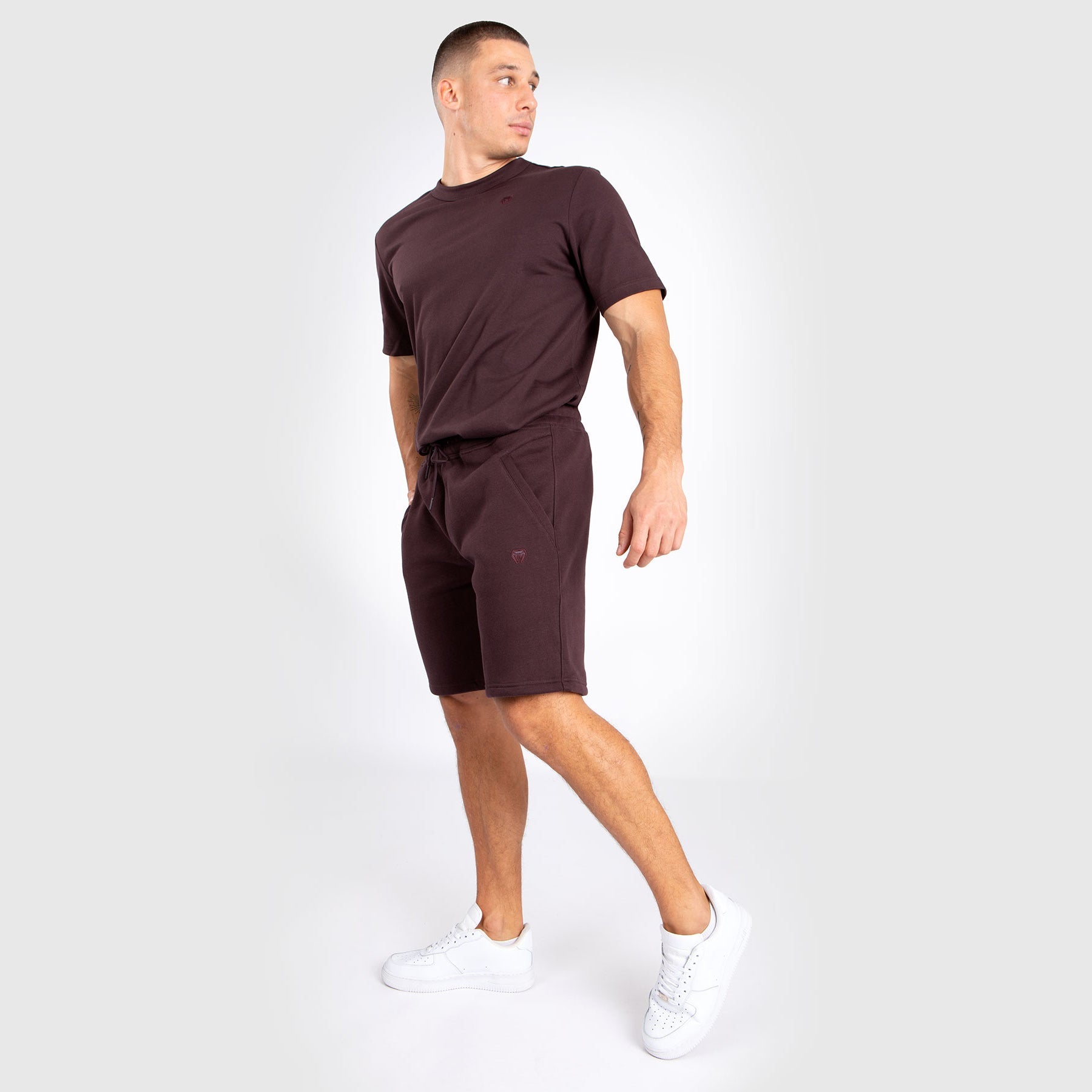 Short en coton Venum Silent Power - Marron foncé