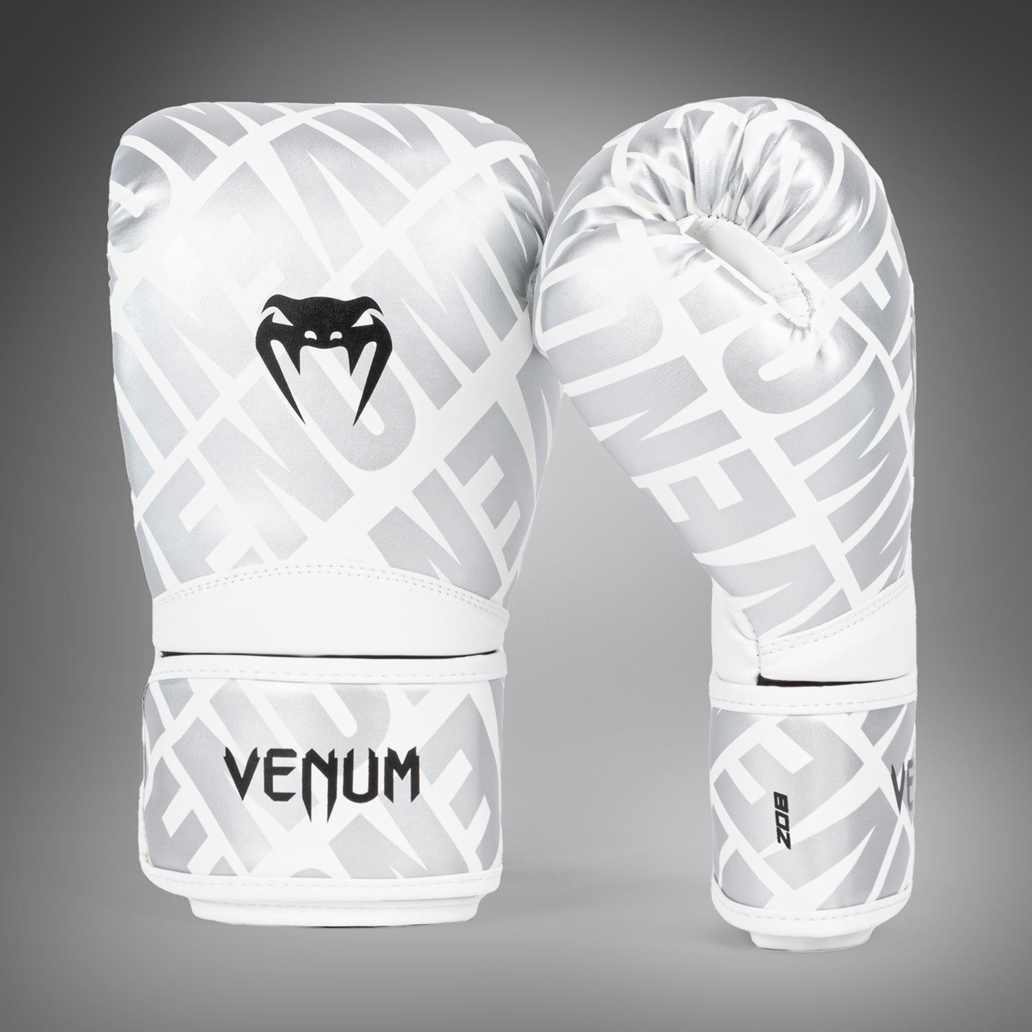Gants de boxe Venum Contender 1.5 XT pour enfants - Blanc/Argent