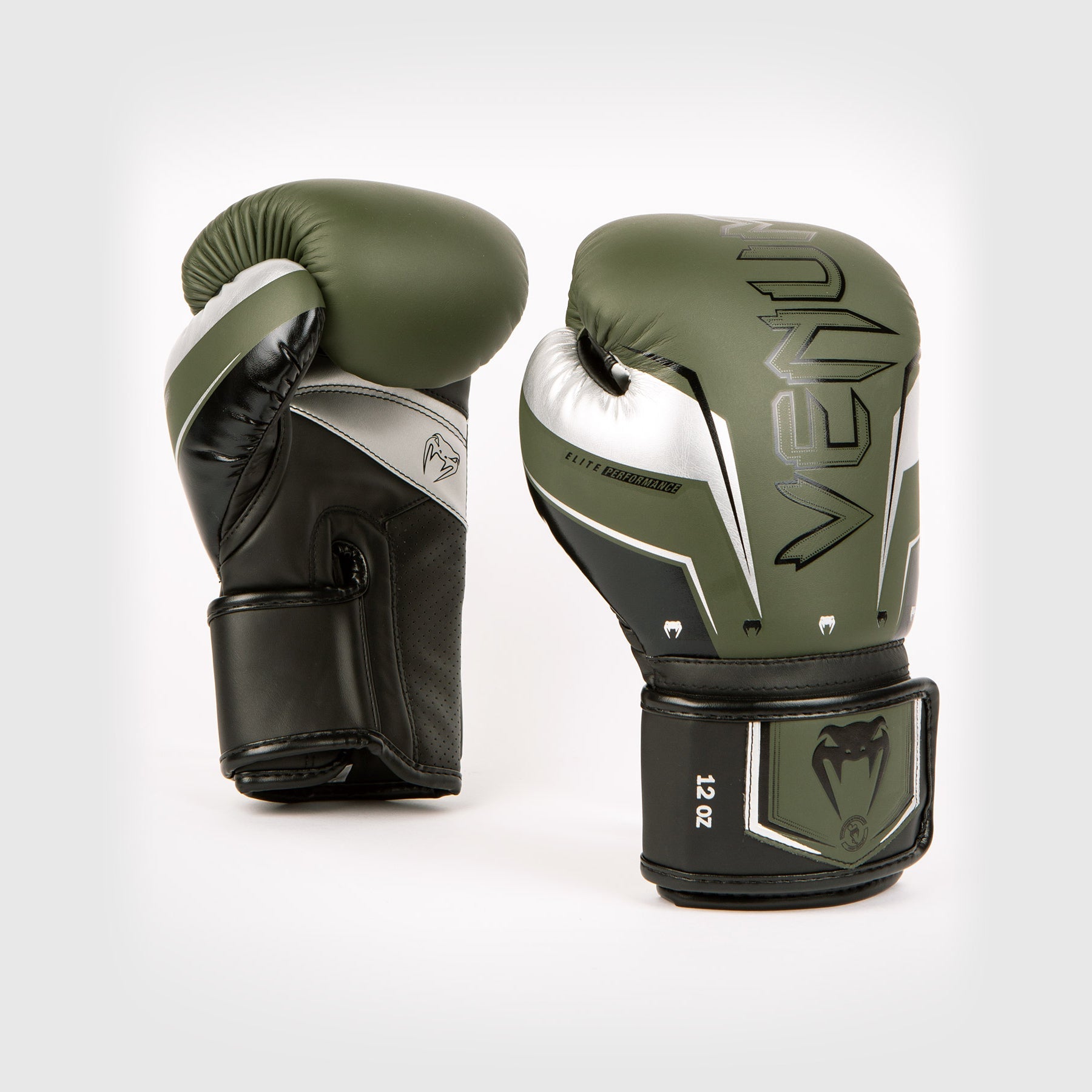 Gants de Boxe Venum Elite Evo - Kaki/Argent