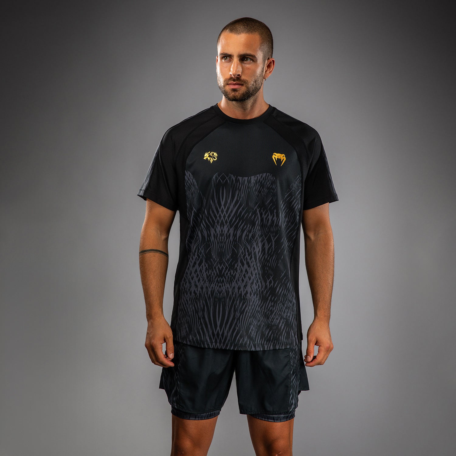 T-shirt Dry-Tech Venum x Chimaev - Noir/Gris