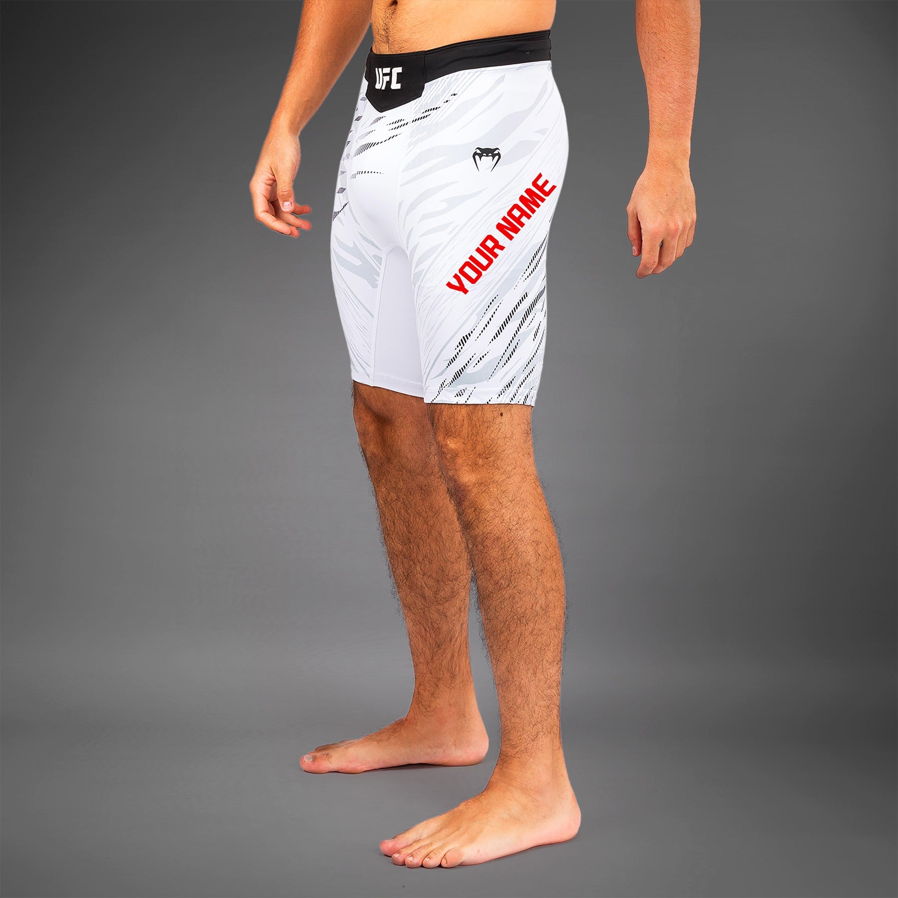 Shorts Vale Tudo pour Hommes UFC Fusion by Venum Personnalisé Authentic Fight Night - Blanc