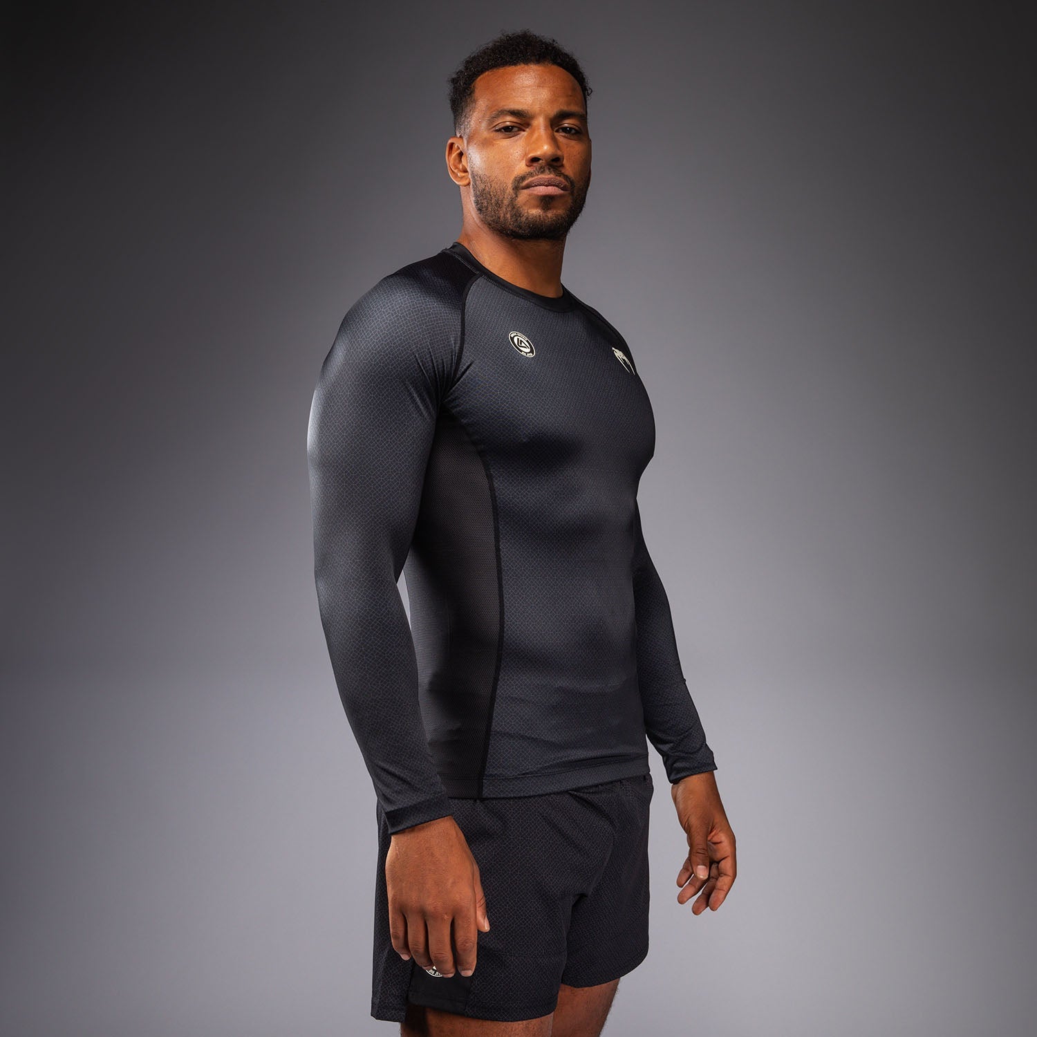Rashguard à Manches Longues Venum x Roger Gracie Academy - Noir