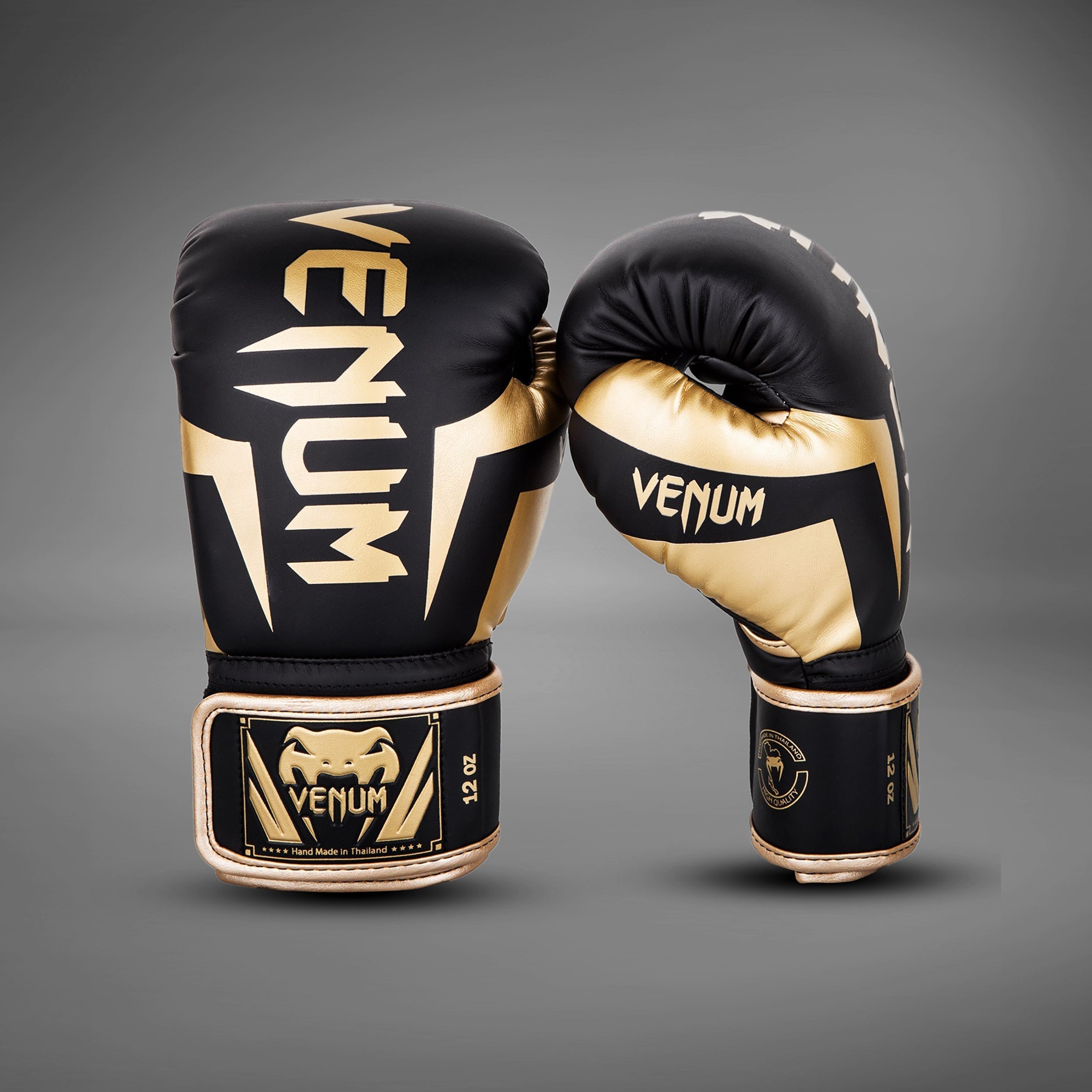 Gants de boxe Venum Elite - Noir/Doré
