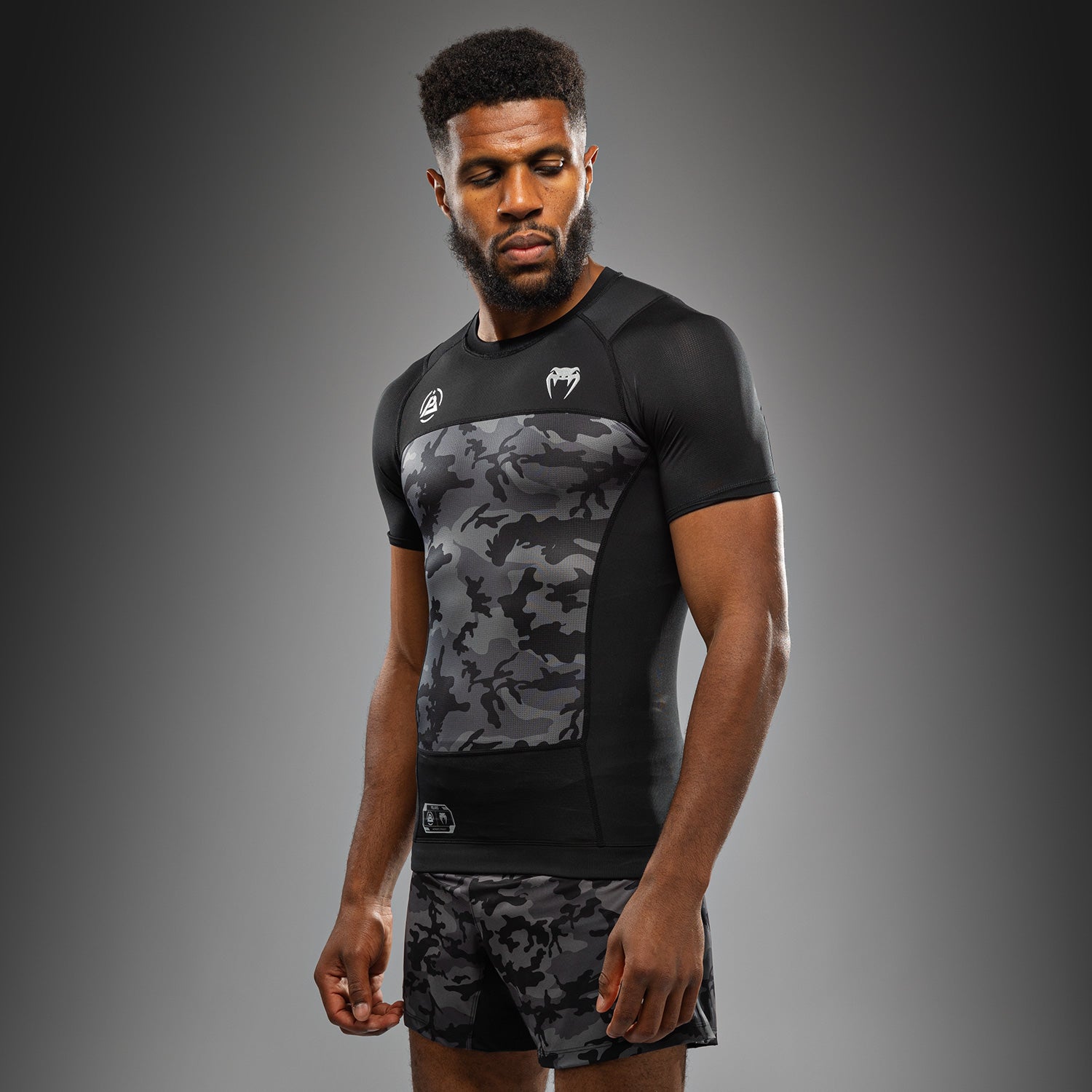 Rashguard manches courtes Venum x Polaris - Noir/Gris