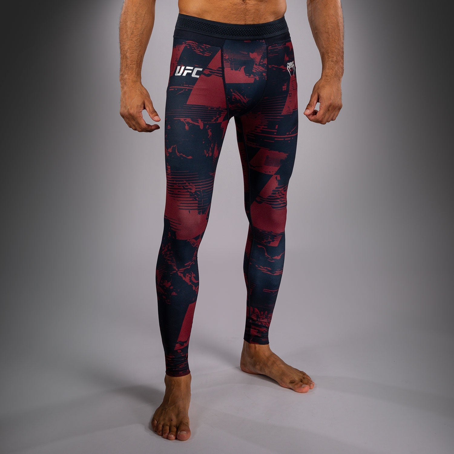 Legging Performance Homme UFC Zenith by Venum Authentic Fight Week - Bleu marine/Bordeaux/Argent