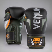Gants de boxe Venum Elite - Noir/Argent/Kaki