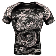Rashguard Venum Dragon's Flight - Manches courtes - Noir/Sable