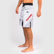 Shorts de Combat pour Hommes UFC Fusion by Venum Personnalisé Authentic Fight Night - Coupe Longue - Blanc