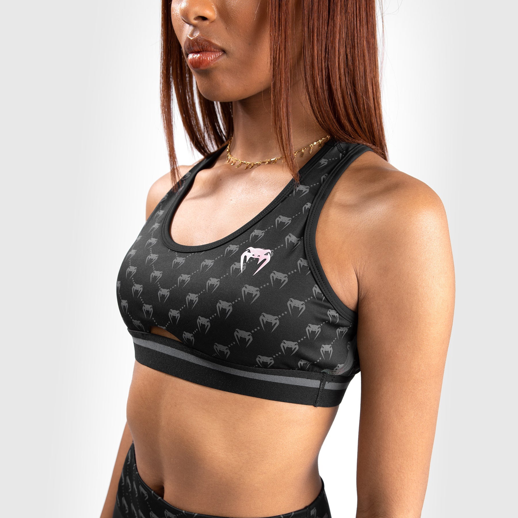 Brassière de sport Venum Monogram - Noir/ Rose or