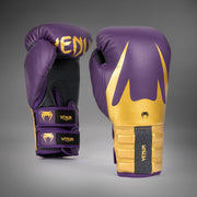 Gants de boxe Venum Reverso - Violet foncé/ Or