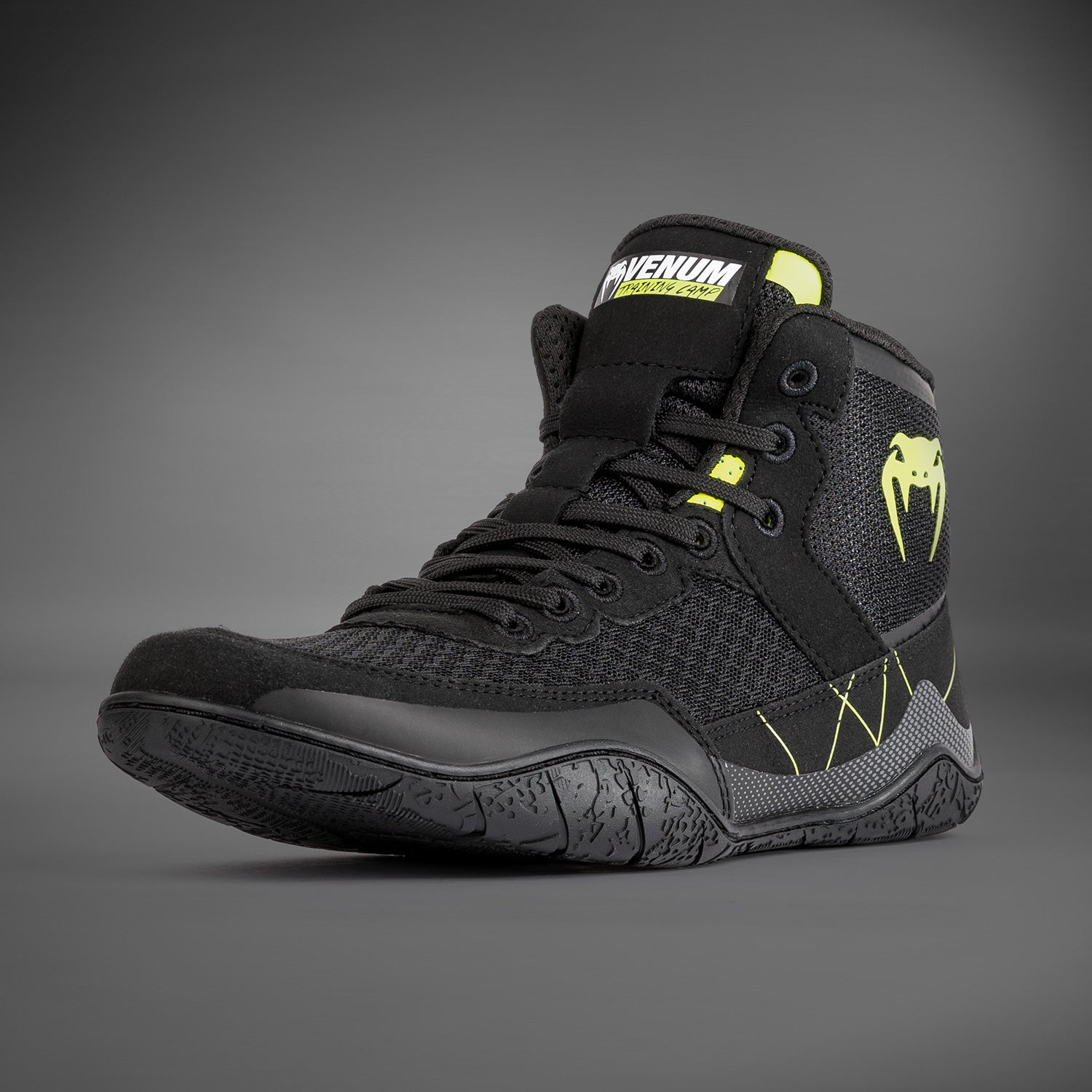 Chaussures de lutte Venum Training Camp 4.0 - Noir/Vert Néon