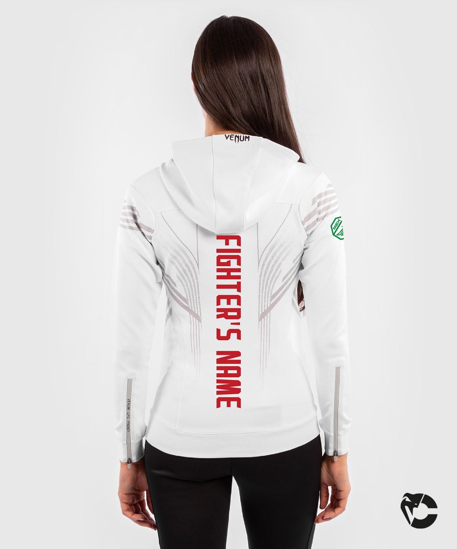 Sweatshirt à Capuche Femme Fighters UFC Venum Authentic Fight Night - Blanc