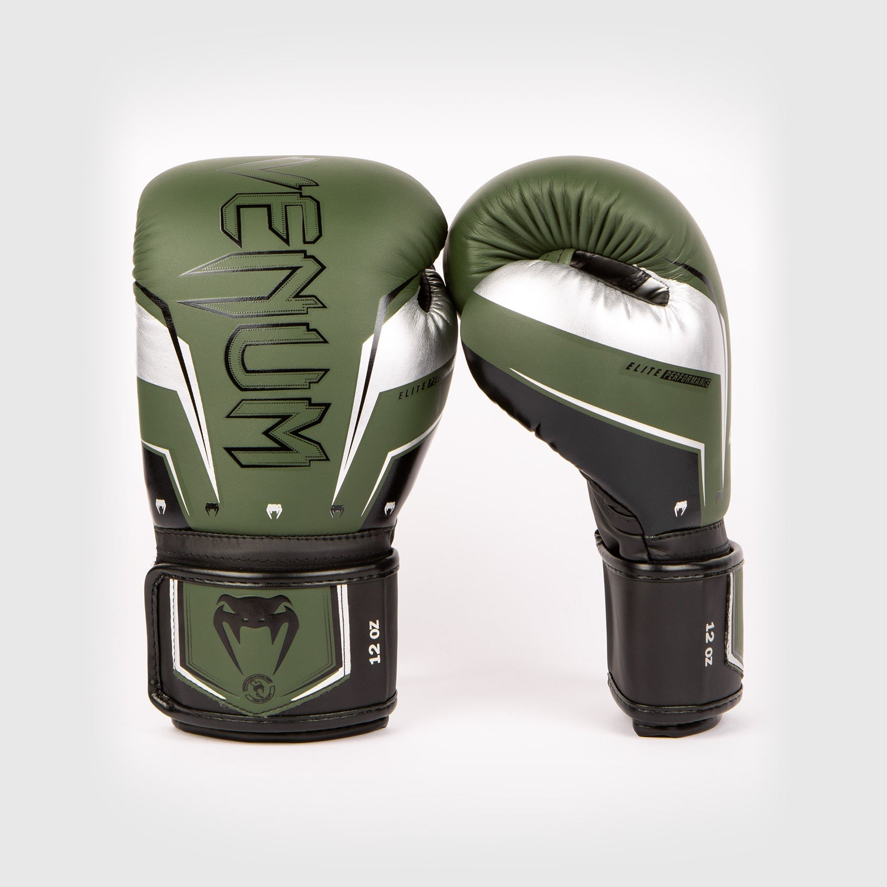 Gants de Boxe Venum Elite Evo - Kaki/Argent