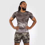 Rashguard à manches courtes Venum Electron 3.0 - Sable