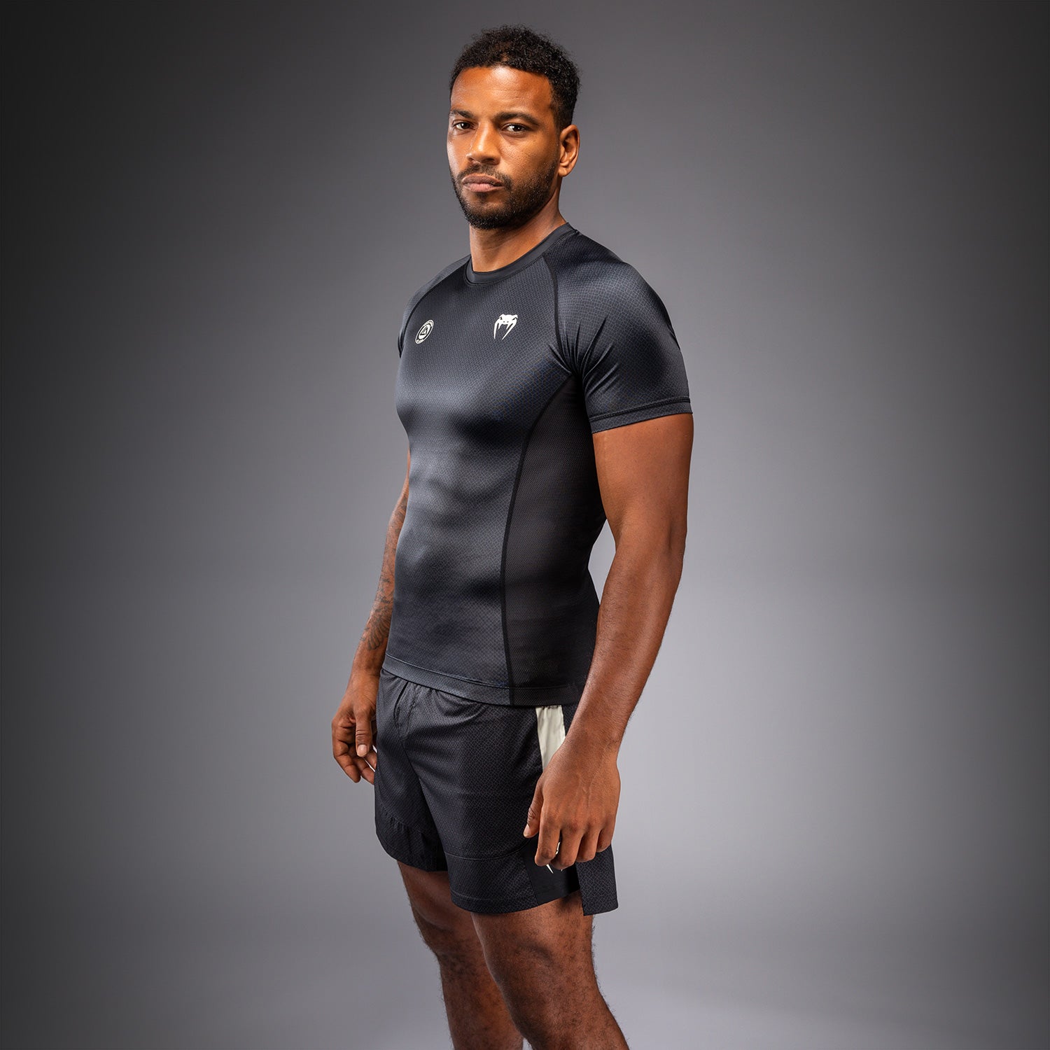 Rashguard à Manches Courtes Venum x Roger Gracie Academy - Noir