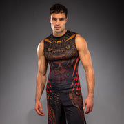 Rashguard Sans Manches Venum Quetzal Fury - Noir/Rouge Fury/Mandarine