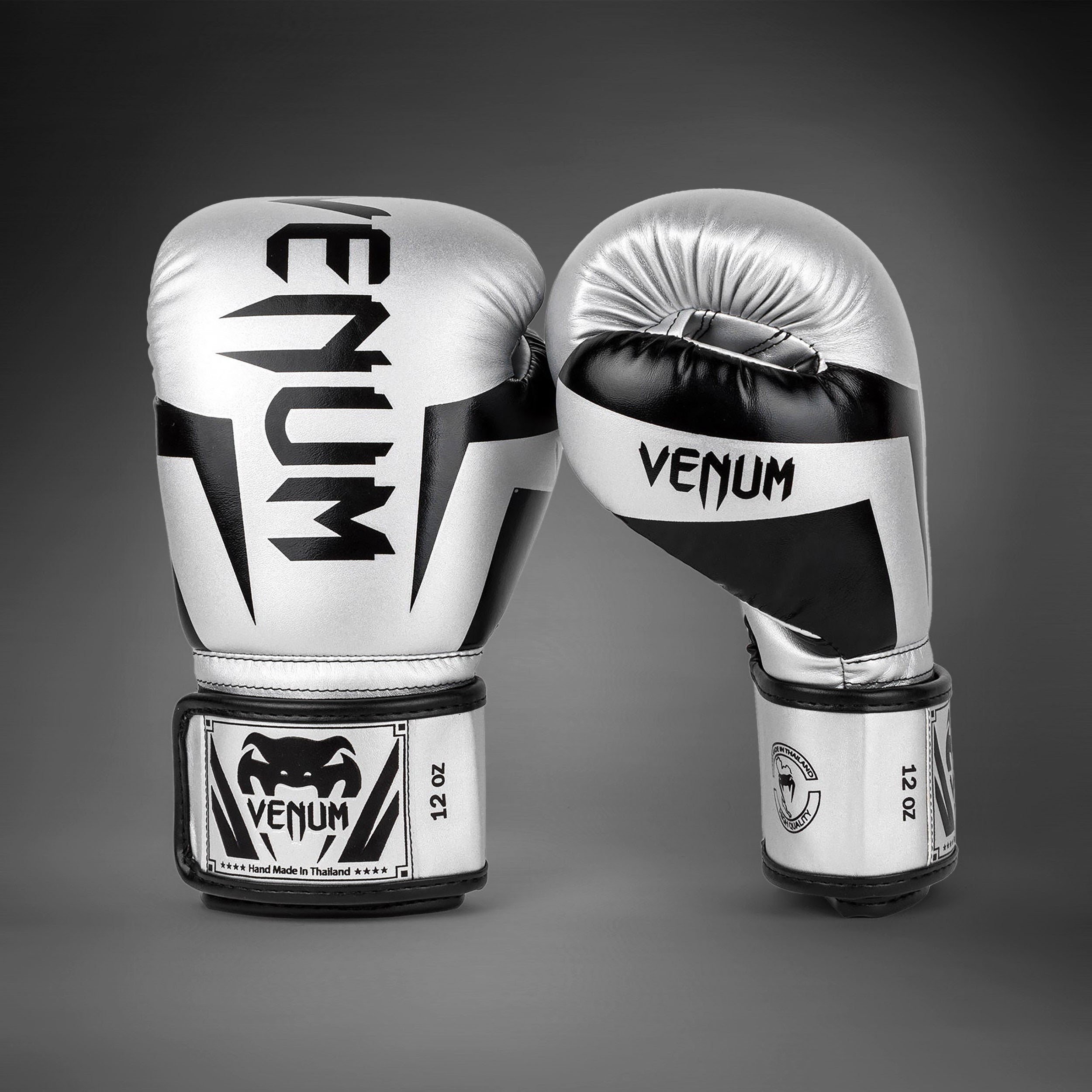 Gants de boxe Venum Elite - Argent/Noir