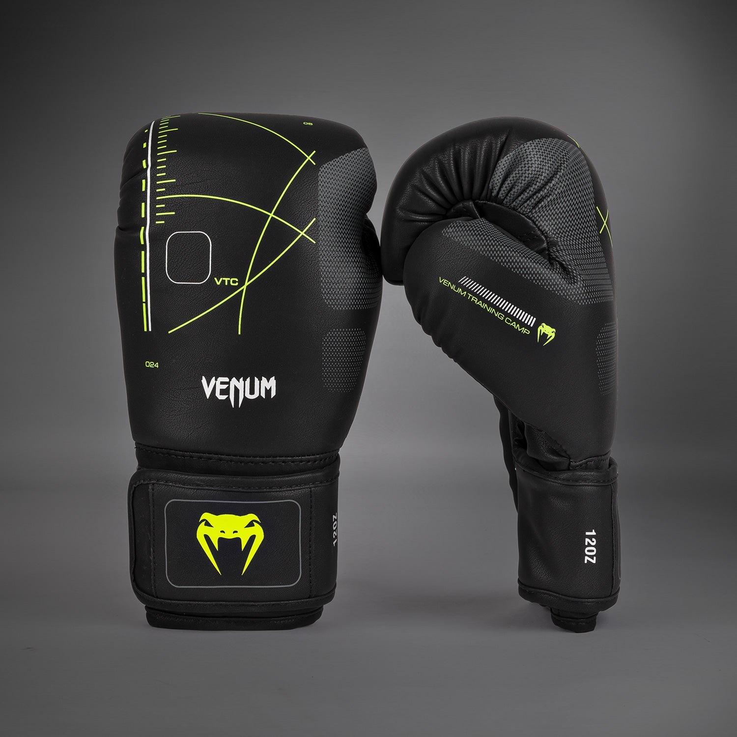 Gants de boxe Venum Training Camp 4.0 - Noir/Vert fluo