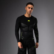 Rashguard Manches Longues Venum Training Camp 4.0 - Noir/Vert fluo