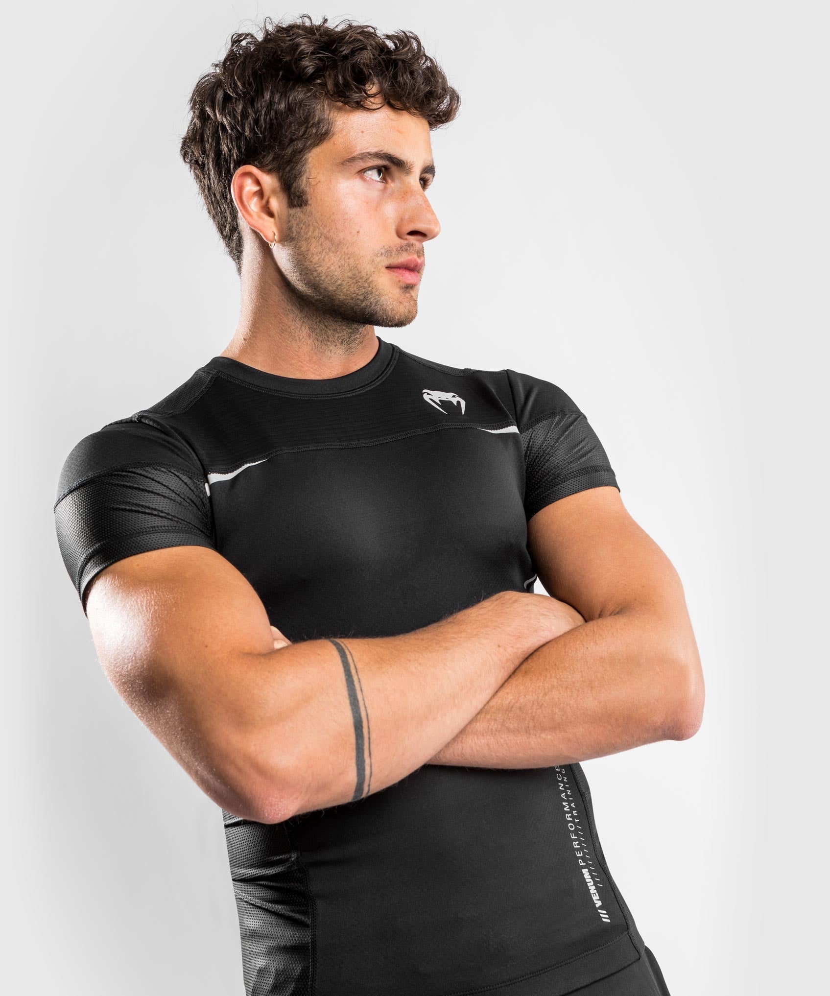 T-Shirt de compression Manches Courtes Venum tempest 2.0 – Noir/Gris
