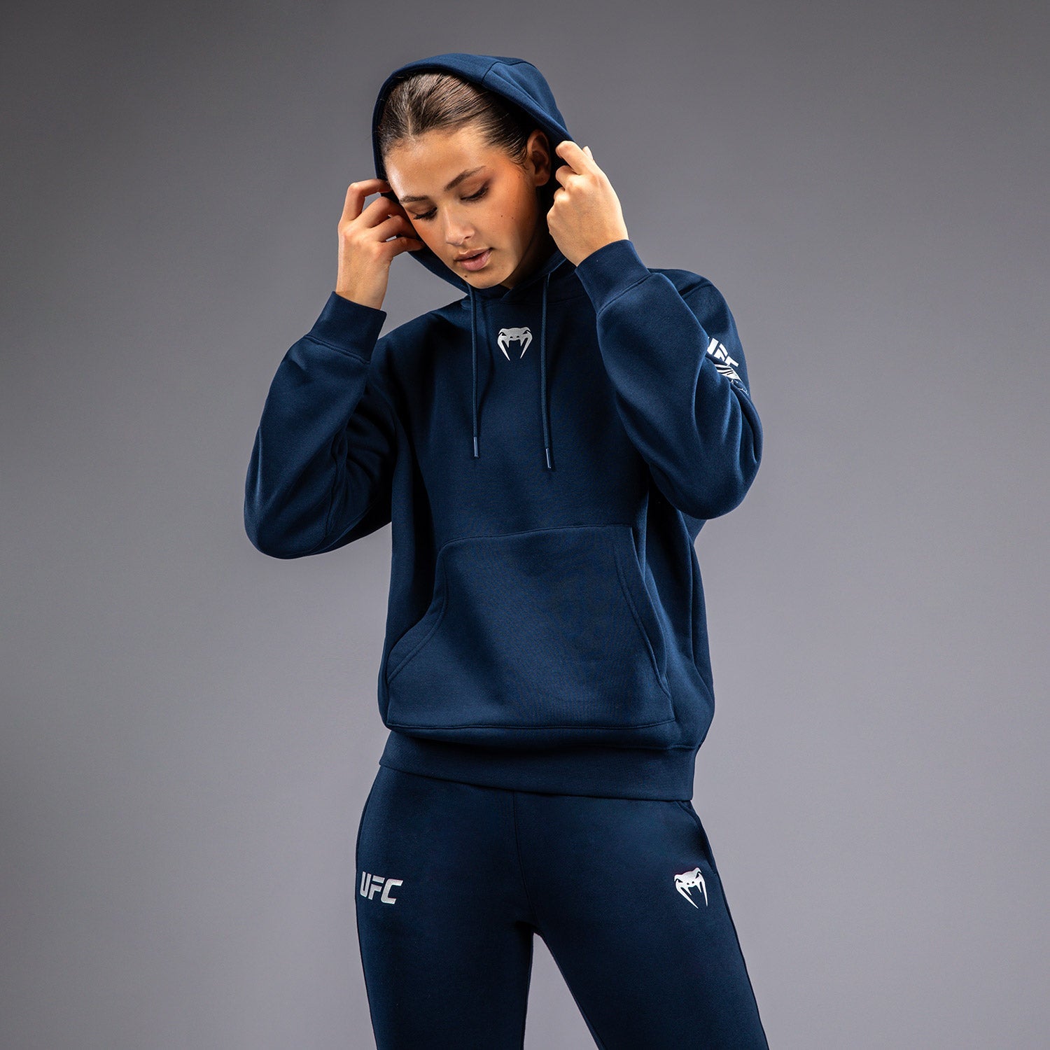 Sweatshirt à Capuche pour Femmes UFC Fusion by Venum Fight Week - Bleu Océanique