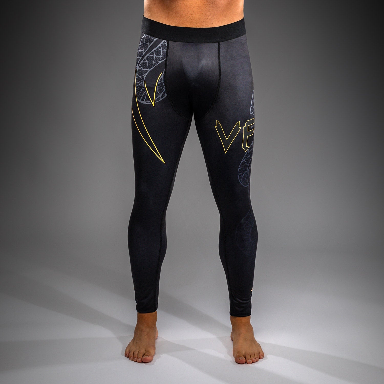 Pantalon de Compression Venum Serpenti – Noir/Argent/Or