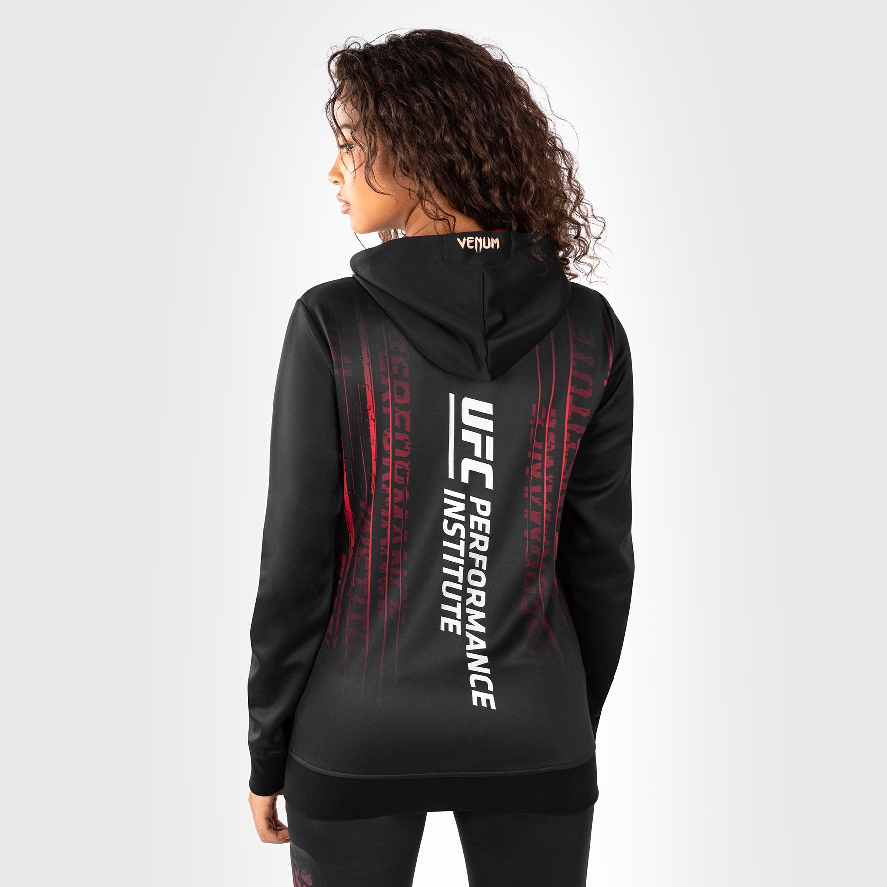 Veste à Capuche pour Femmes UFC Venum Performance Institute 2.0 - Noir/Rouge