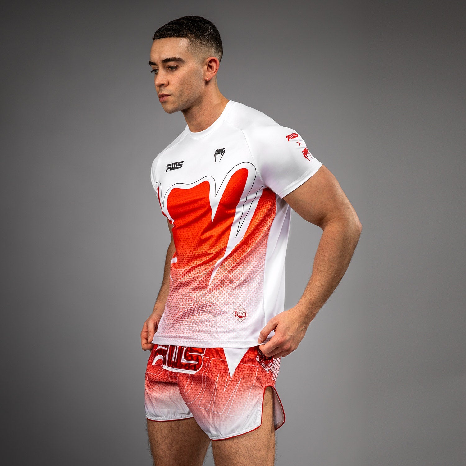 T-shirt Dry-Tech Homme Venum x RWS 2.0 – Blanc/Rouge