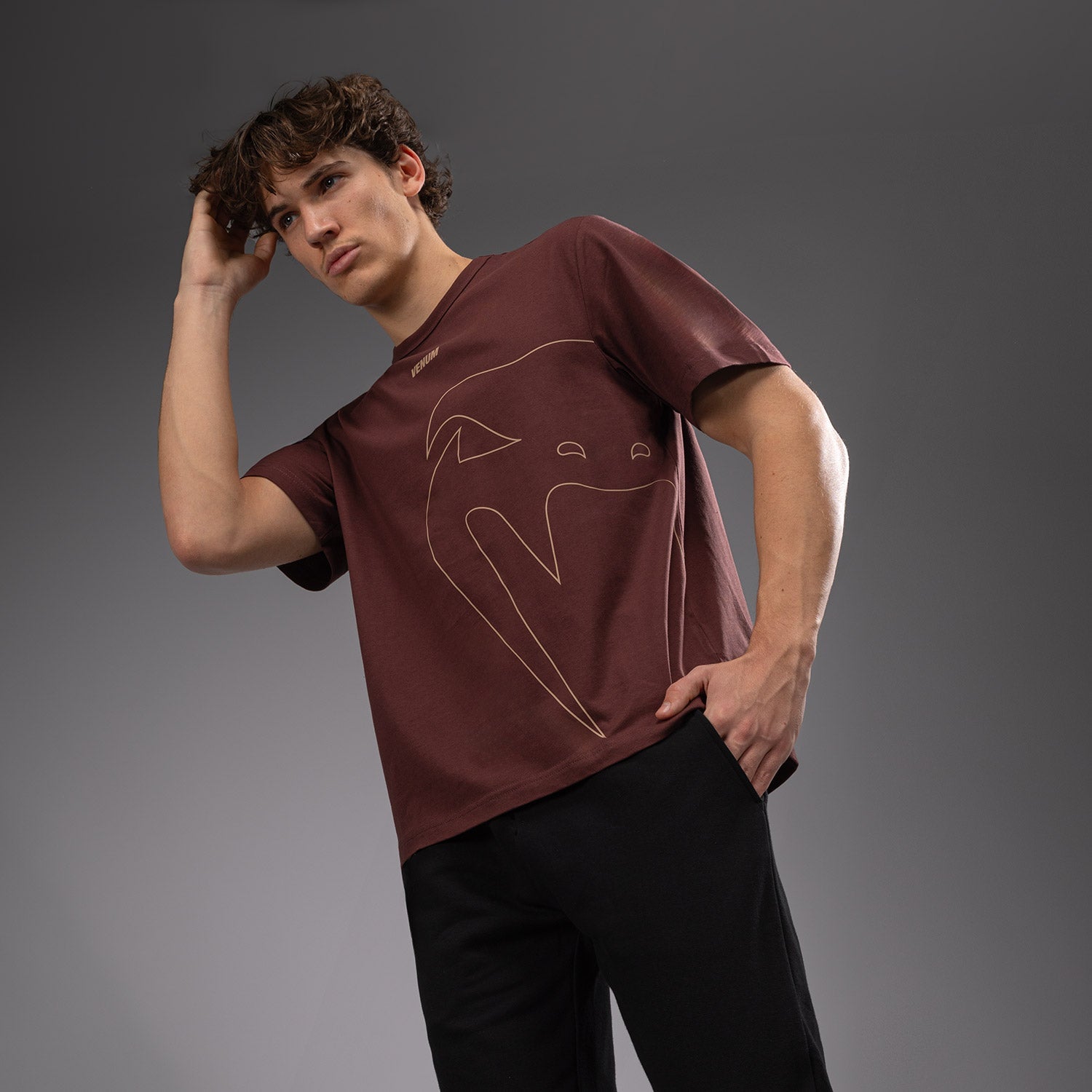 T-shirt Venum Giant Connect - Marron chocolat