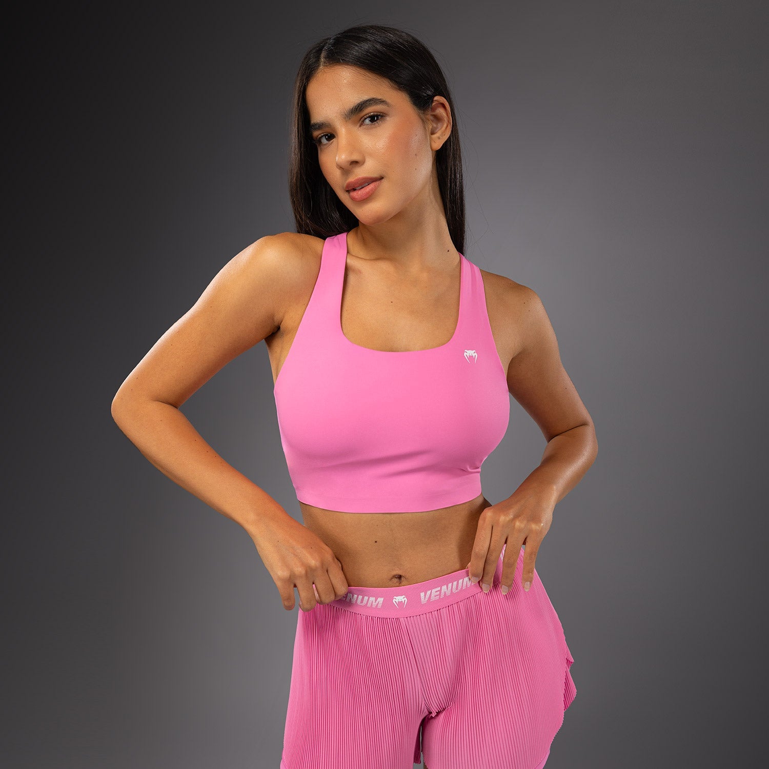 Brassière de Sport pour Femmes Venum Essential X - Rose Bonbon