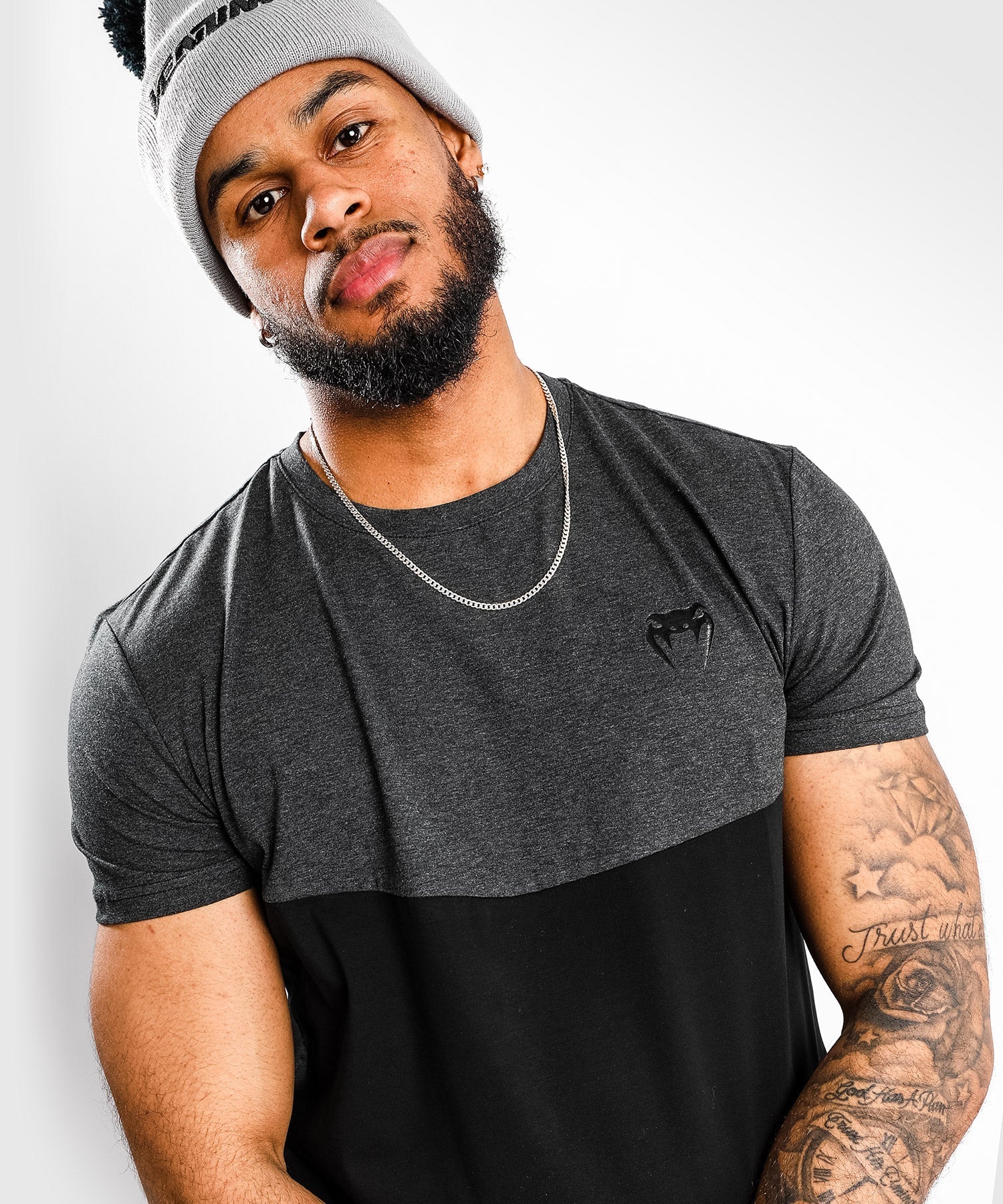 T-shirt Venum Laser - Noir/Gris chiné