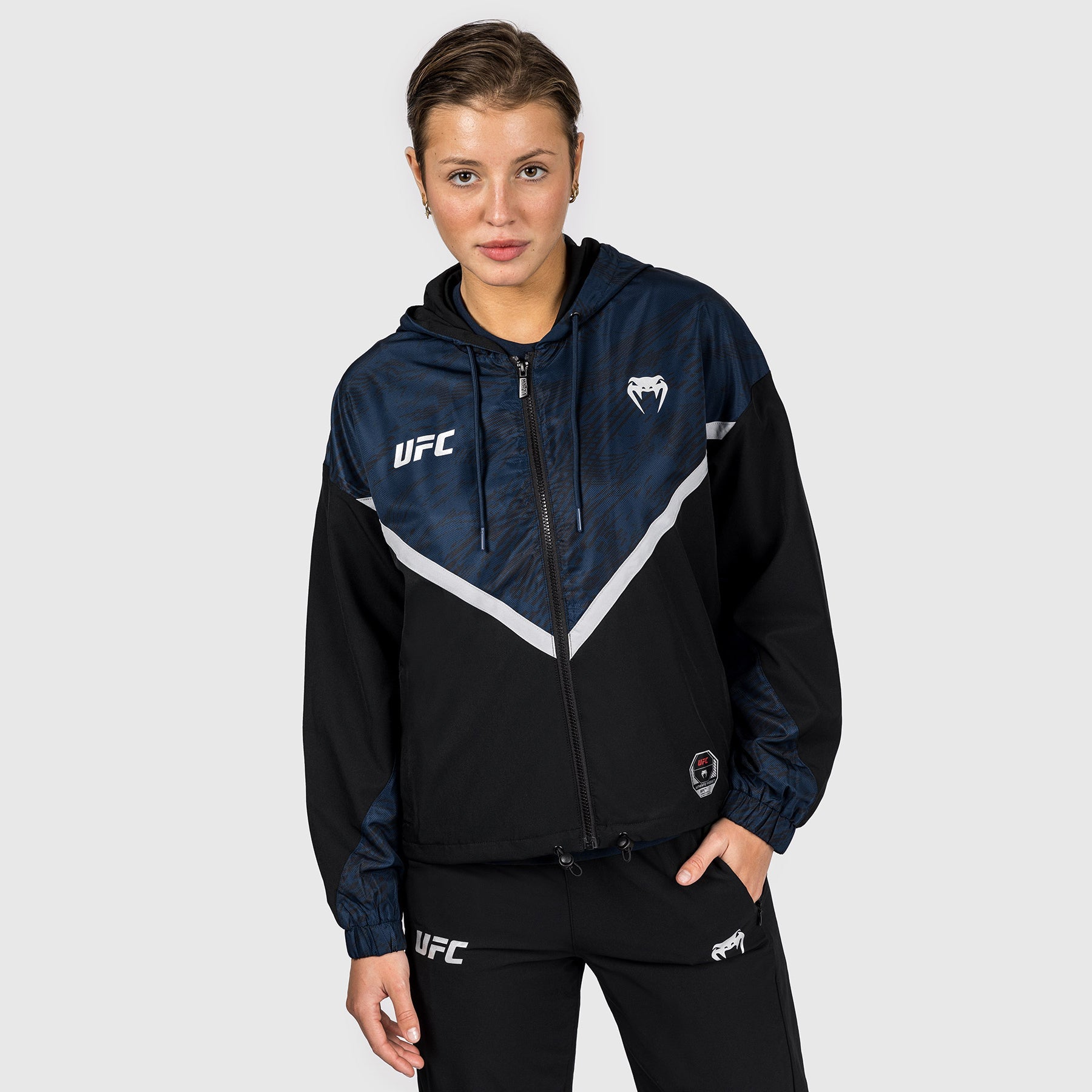 Veste à Capuche Zippé pour Femmes UFC Fusion by Venum Fight Week - Bleu Océanique
