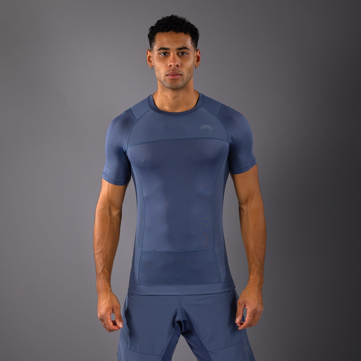 Rashguard à Manches Courtes Venum G-Fit Air pour Hommes - Bleu Brumeux