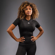 Rashguard à manches courtes pour Femmes Venum Halo - Noir
