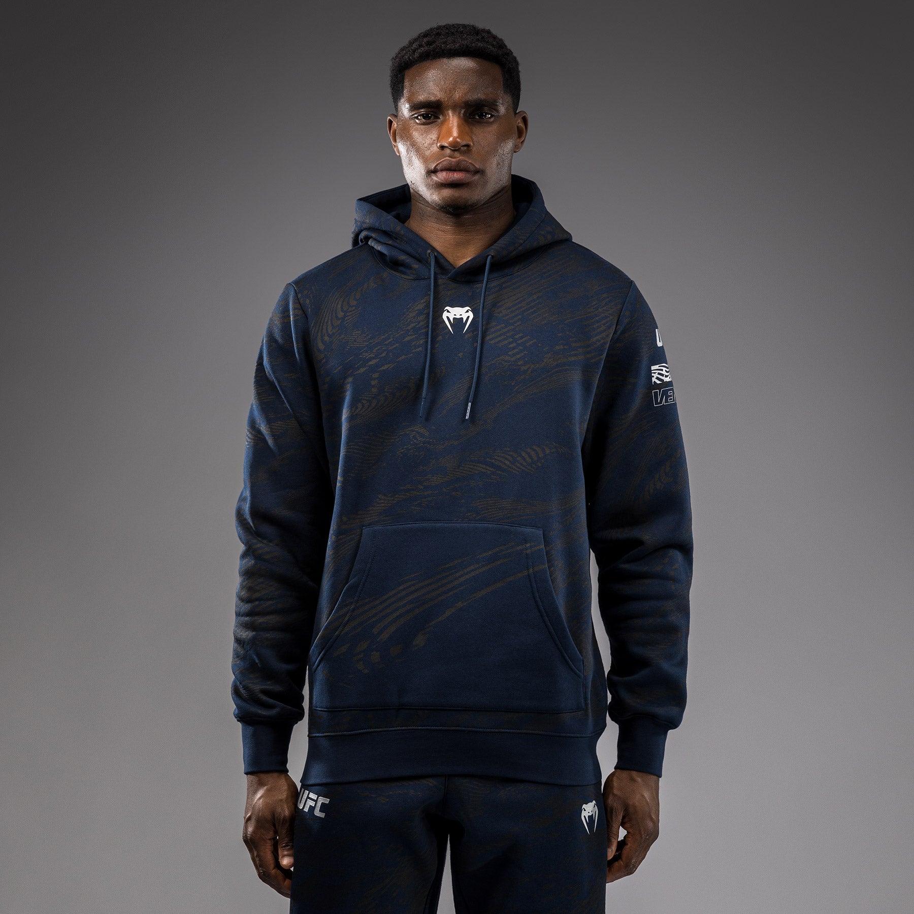 Sweatshirt à Capuche pour Hommes UFC Fusion by Venum Fight Week - Bleu Océanique