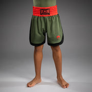 Short de Boxe pour Enfants Venum Classic - Vert militaire/Orange