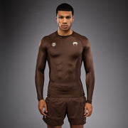 Rashguard à Manches Longues Venum x Roger Gracie Academy - Marron Foncé