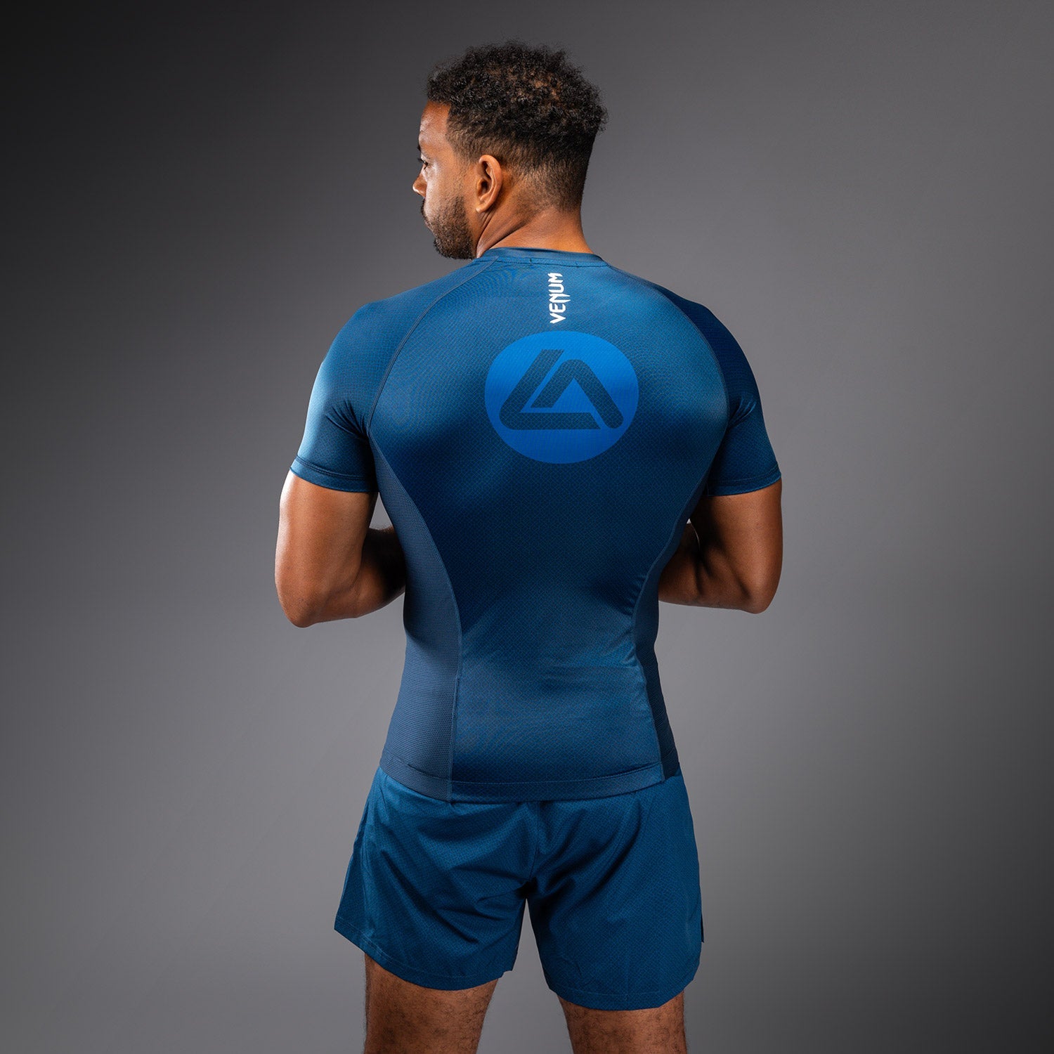 Rashguard à Manches Courtes Venum x Roger Gracie Academy - Bleu