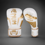 Gants de boxe Venum Elite - Blanc/Doré